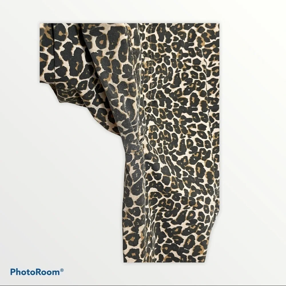 Free People Belle High Rise Leopard Skinny Pants Size 31